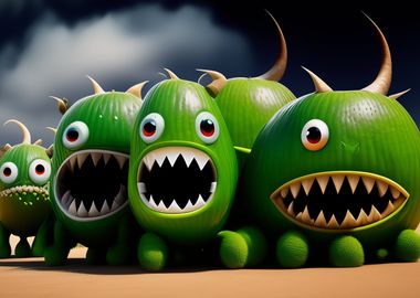 3D funny monsters