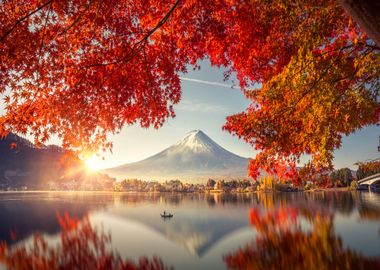 Mountain Fuji at autumn