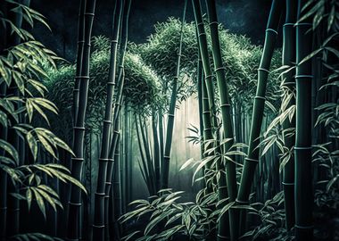 Asian bamboo forest