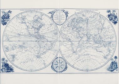 Vintage globe world map 