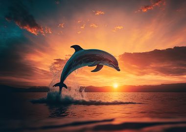 Dolphin surfing