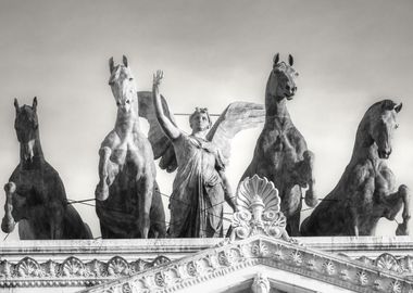 Angel and horses over Rome