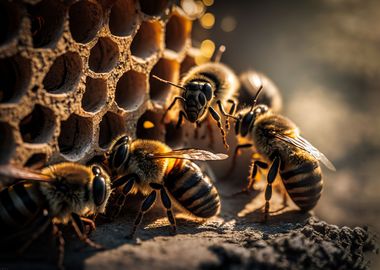 Bees in hive