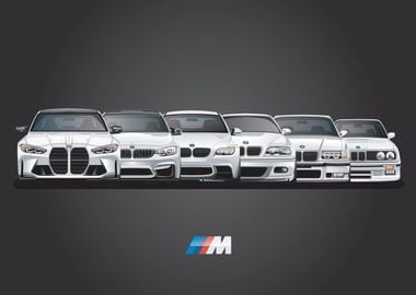 BMW M3 Generations - Bmw M3 - Posters and Art Prints