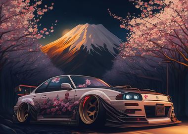 Car Cherry Blossom Japan