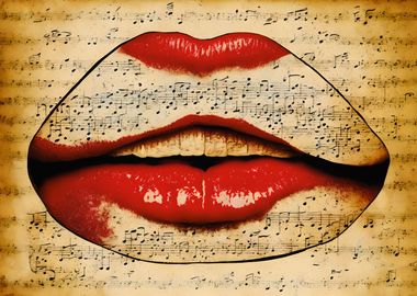 Lips music sheet paper dec