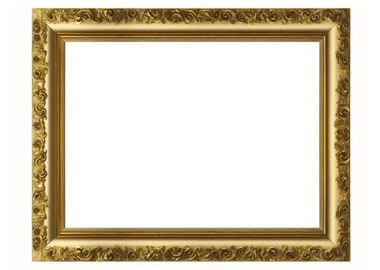 Frame gold antique isolate