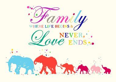 Elephant Family Quote Mom 