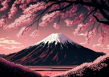 Cherry Blossom Japan Art