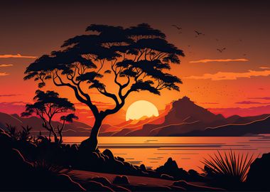 Sunset landscape