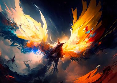 Abstract painting phoenix