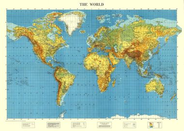 World map of 1947