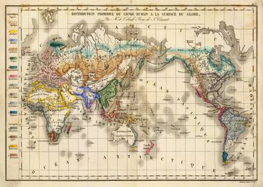 1827 World Map