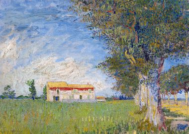 Farmhouse in a Wheat Field