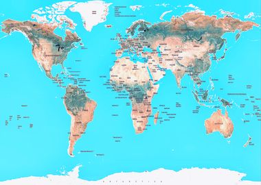 Colorful world map