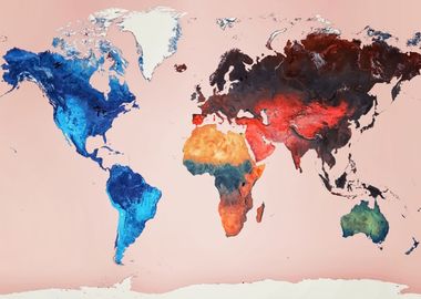 Colorful world map