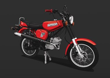 IFA Simson S51 Enduro' Poster, picture, metal print, paint by POWERDRAWINGS