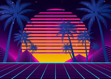 Sunset Euphoria Vaporwave