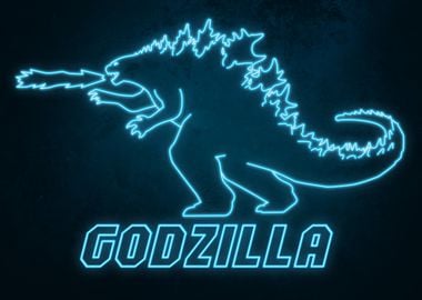 Neon Godzilla Black