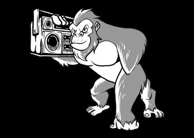 Ghetto Blaster Gorilla