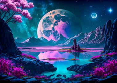 Earth landscape night