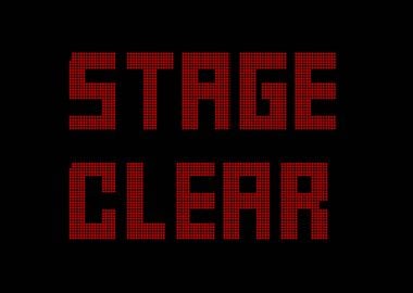 Text stage clear red led a