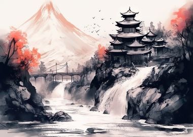 Japan Fuji Sketch