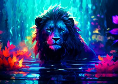 Colorful Lion