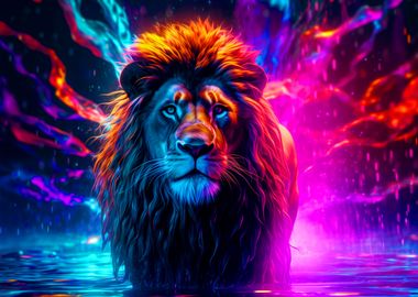 Colorful Lion