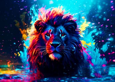 Colorful Lion