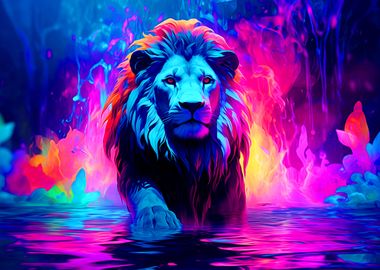 Colorful Lion