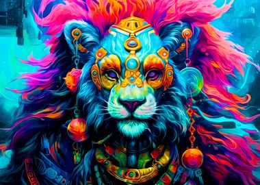 Colorful Lion