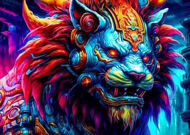 Colorful Lion