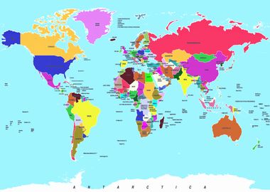 Colorful World Map