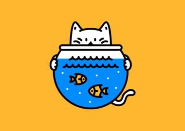 Fish Bowl Cat