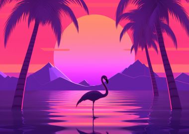 Neon Flamingo simple