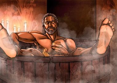 Geralt in the Bathtub