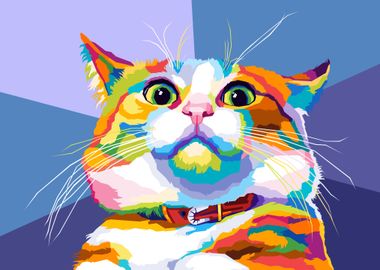 Cute Cat Pop Art