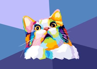 Cute Cat Meme Pop Art