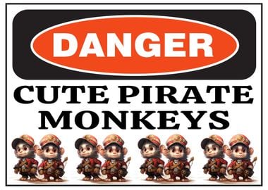 Cute Pirate Monkeys