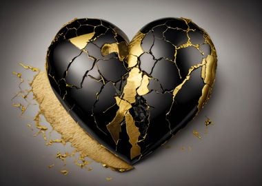 Kintsugi heart cracked bro