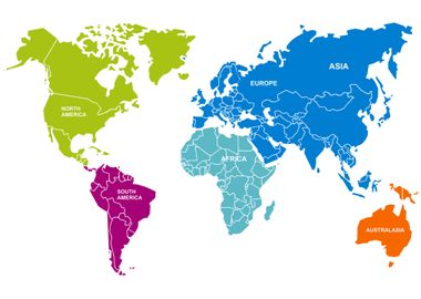 Colorful World Map