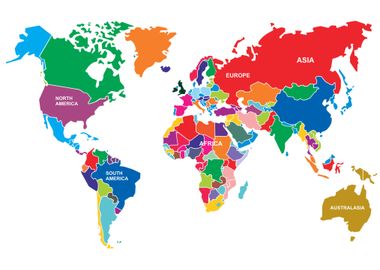 Colorful World Map