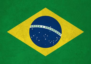 Flag of Brazil on Wall