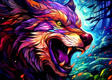 Colorful Wolf