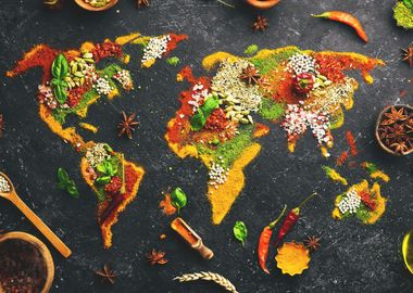 Spices world map