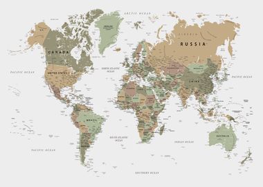 Political world map