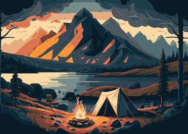 The Mountain Campfire art 