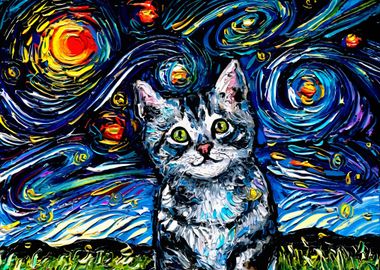 Starry Night Cat 