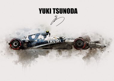 Car Yuki Tsunoda Poster